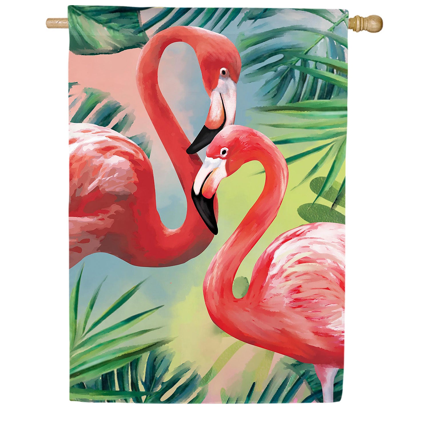 Flamingle Double Sided Suede House Flag