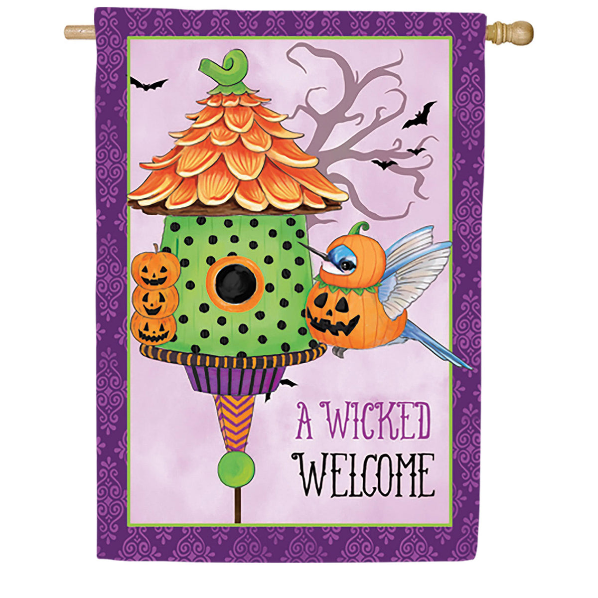 Trick or Tweet Double Sided Suede House Flag