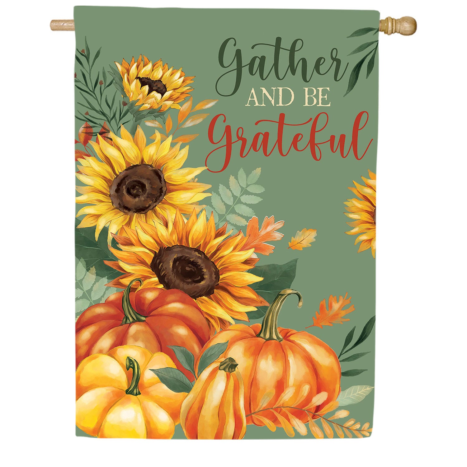 Grateful Gatherings Double Sided Suede House Flag