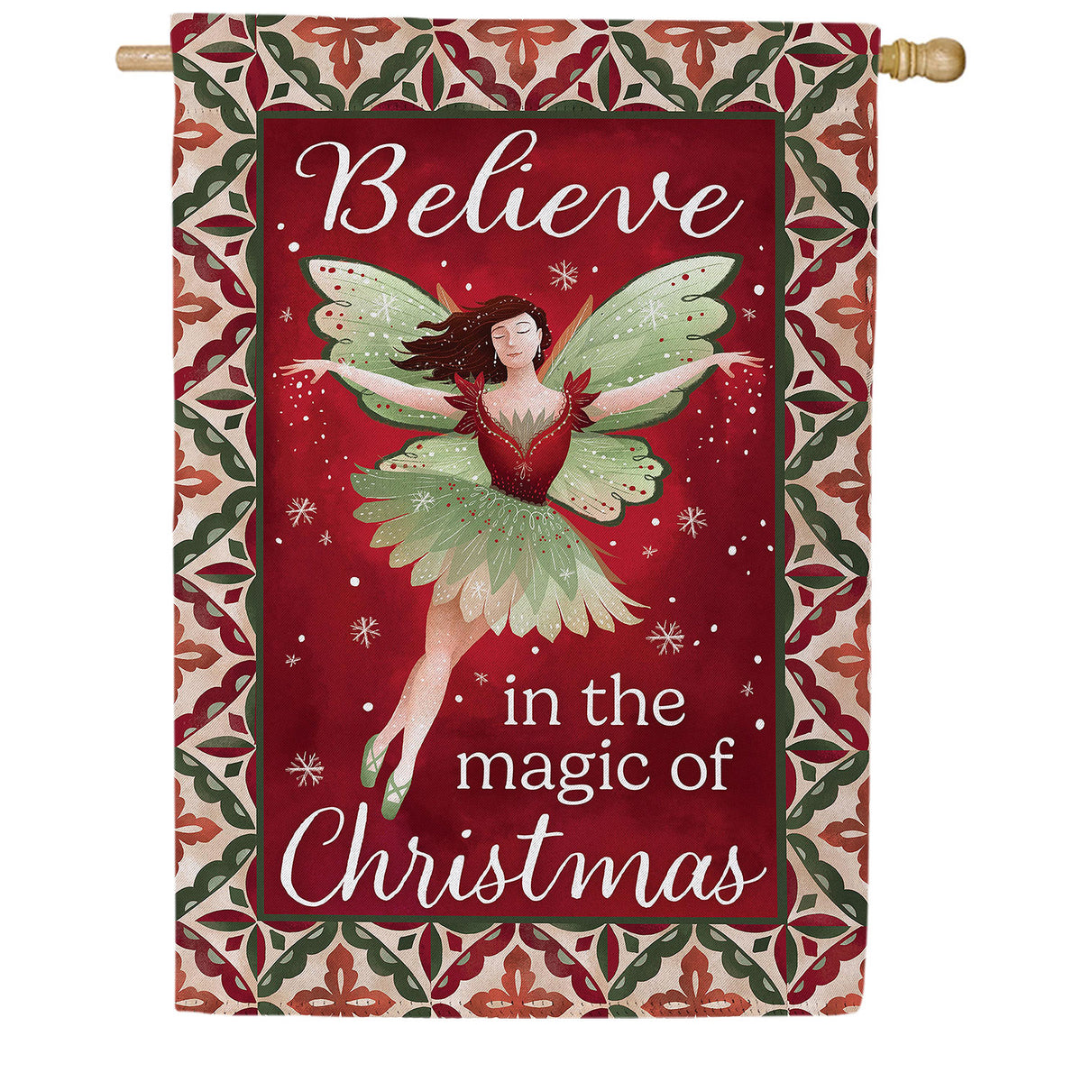 Believe Fairy Double Sided Suede House Flag