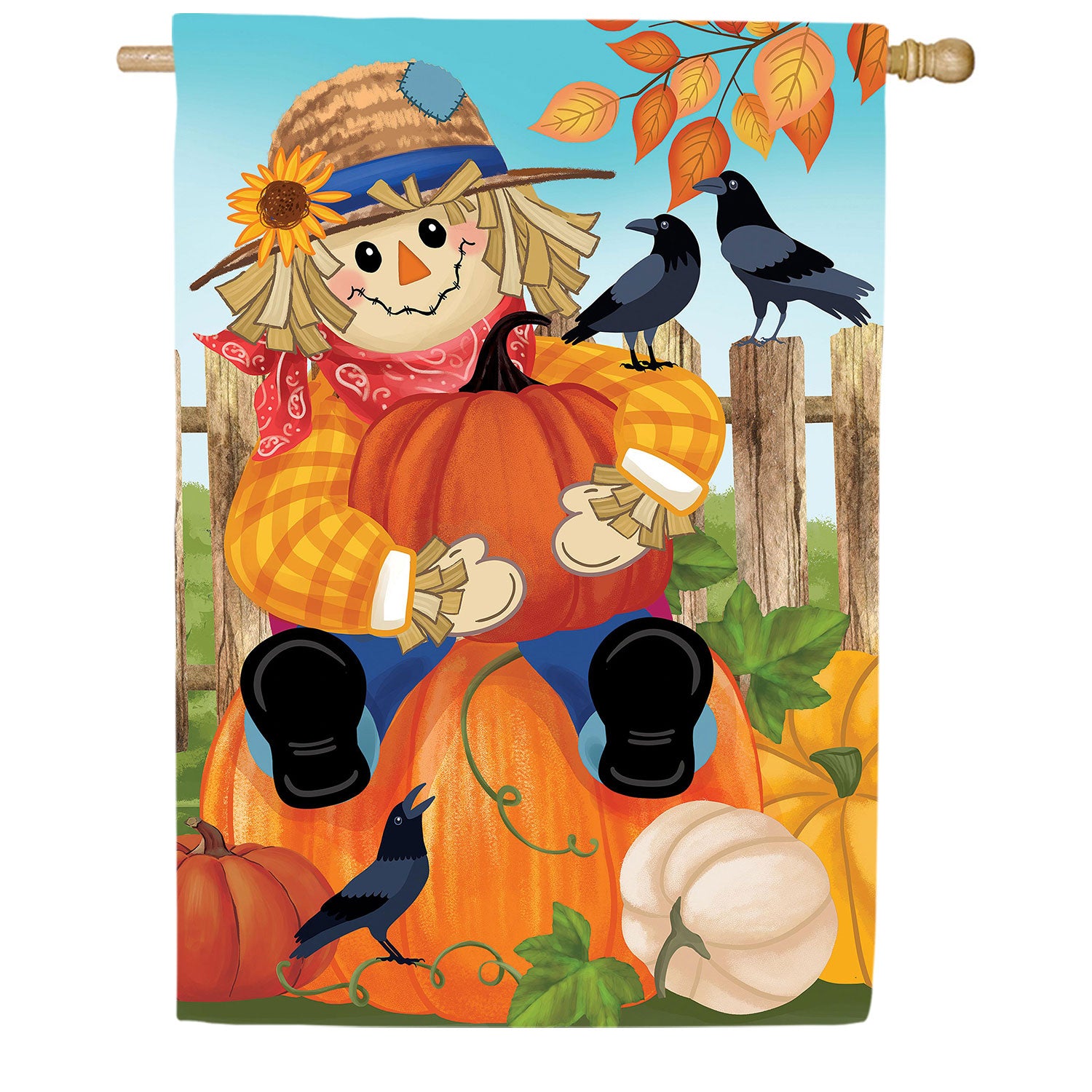 Friends & Scarecrow Double Sided Suede House Flag