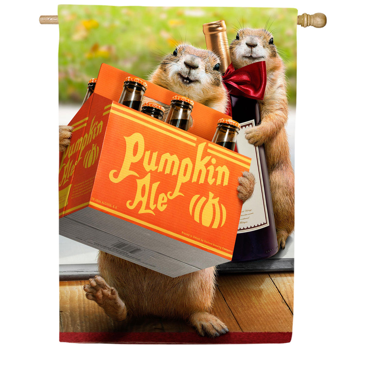 Pumpkin Ale Double Sided Suede House Flag