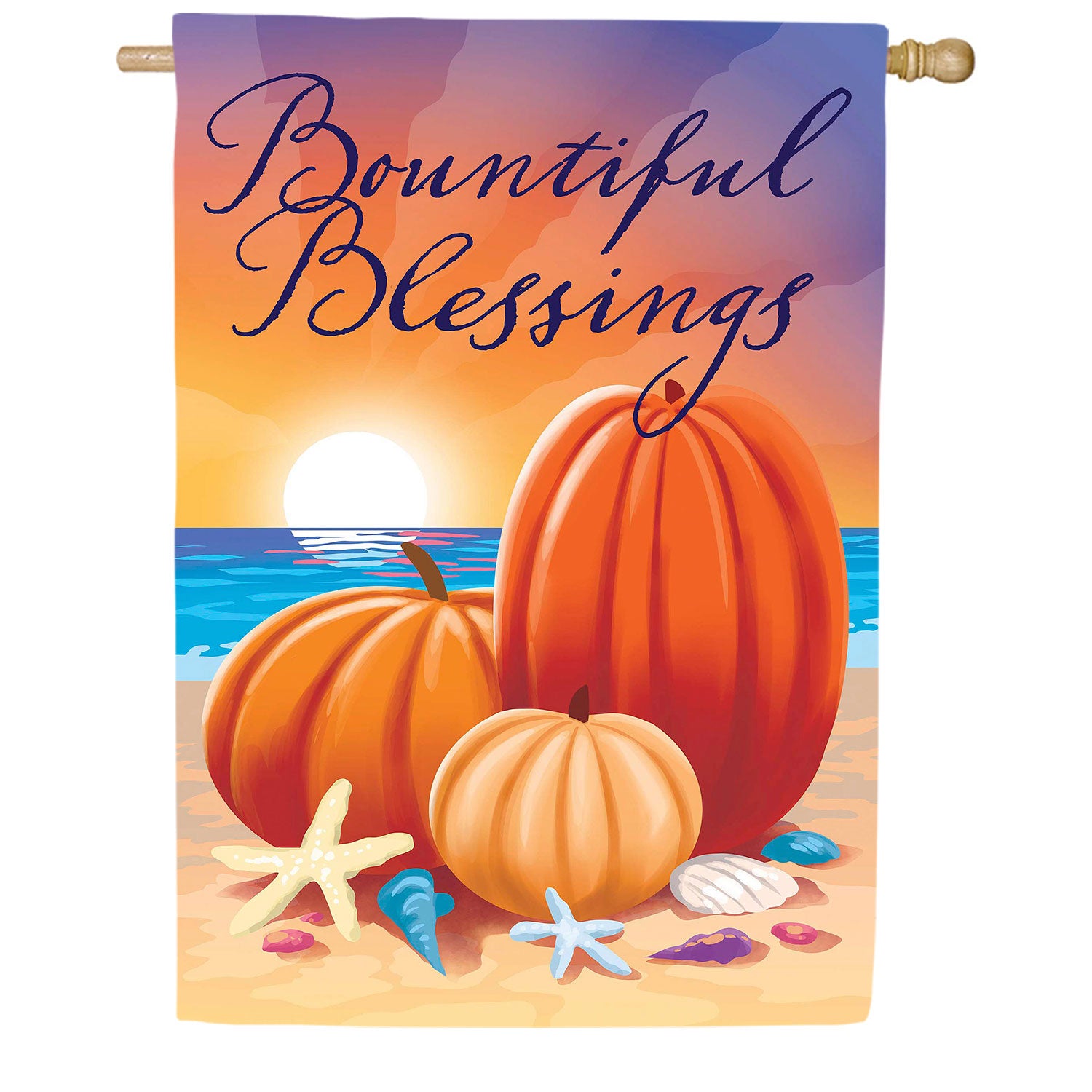 Beach Harvest Double Sided Suede House Flag