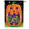 Boo Jack Pumpkin Double Sided Suede House Flag