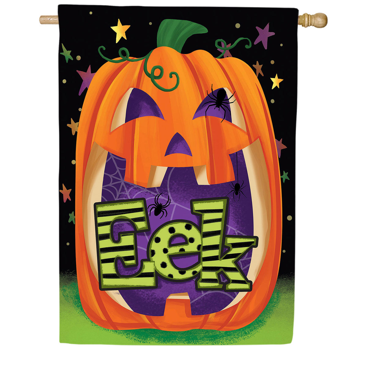 Boo Jack Pumpkin Double Sided Suede House Flag