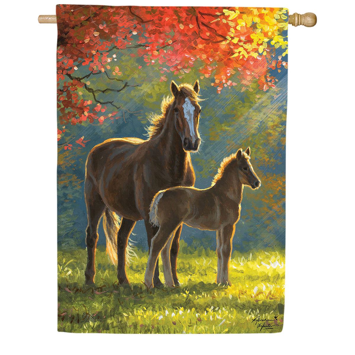 Family Time Double Sided Suede House Flag