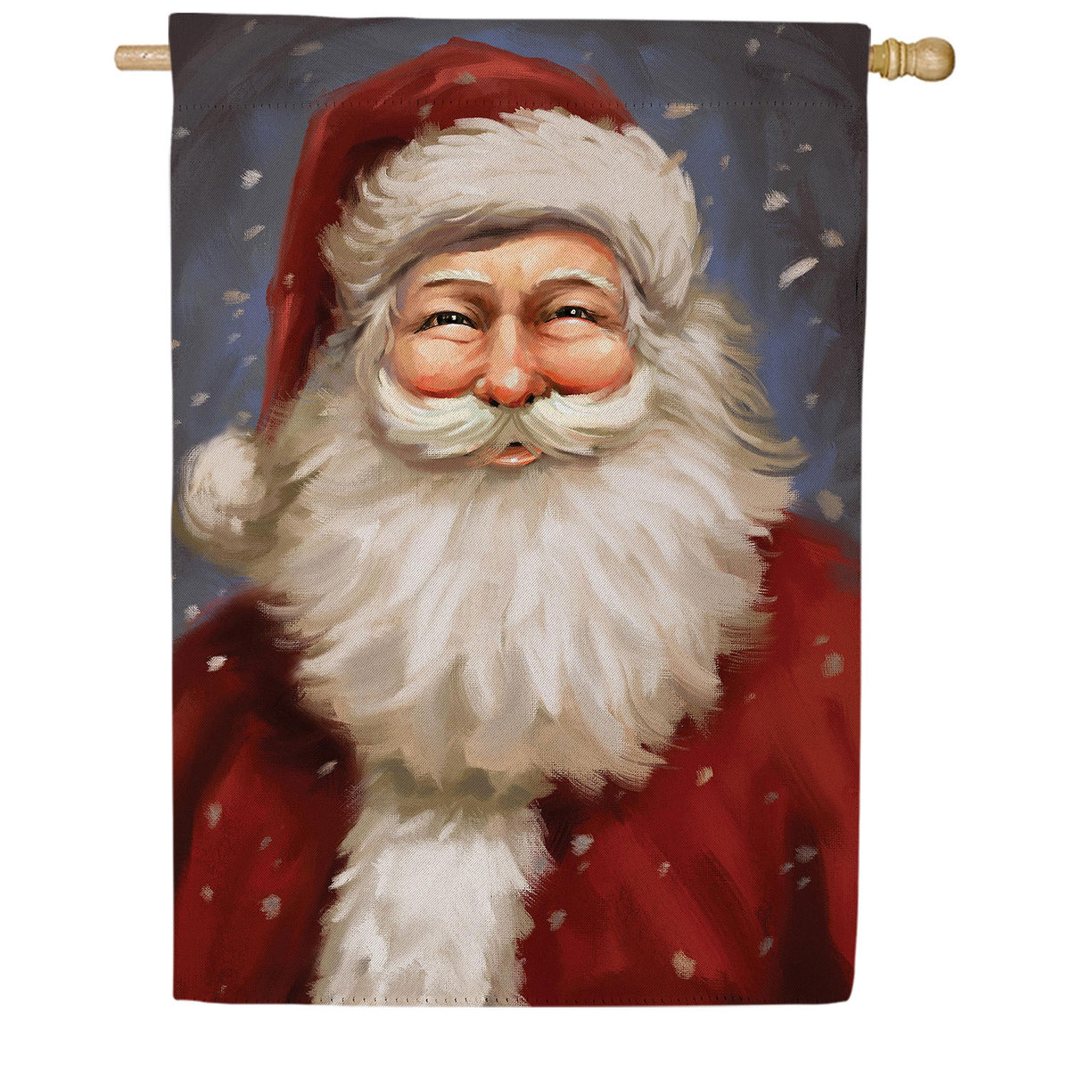 Joyful Santa Double Sided Suede House Flag