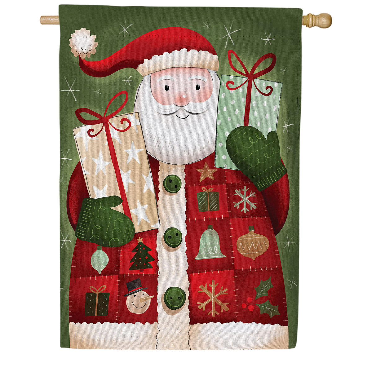 Giving Santa Double Sided Suede House Flag