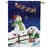 Santa & Snowman Double Sided Suede House Flag
