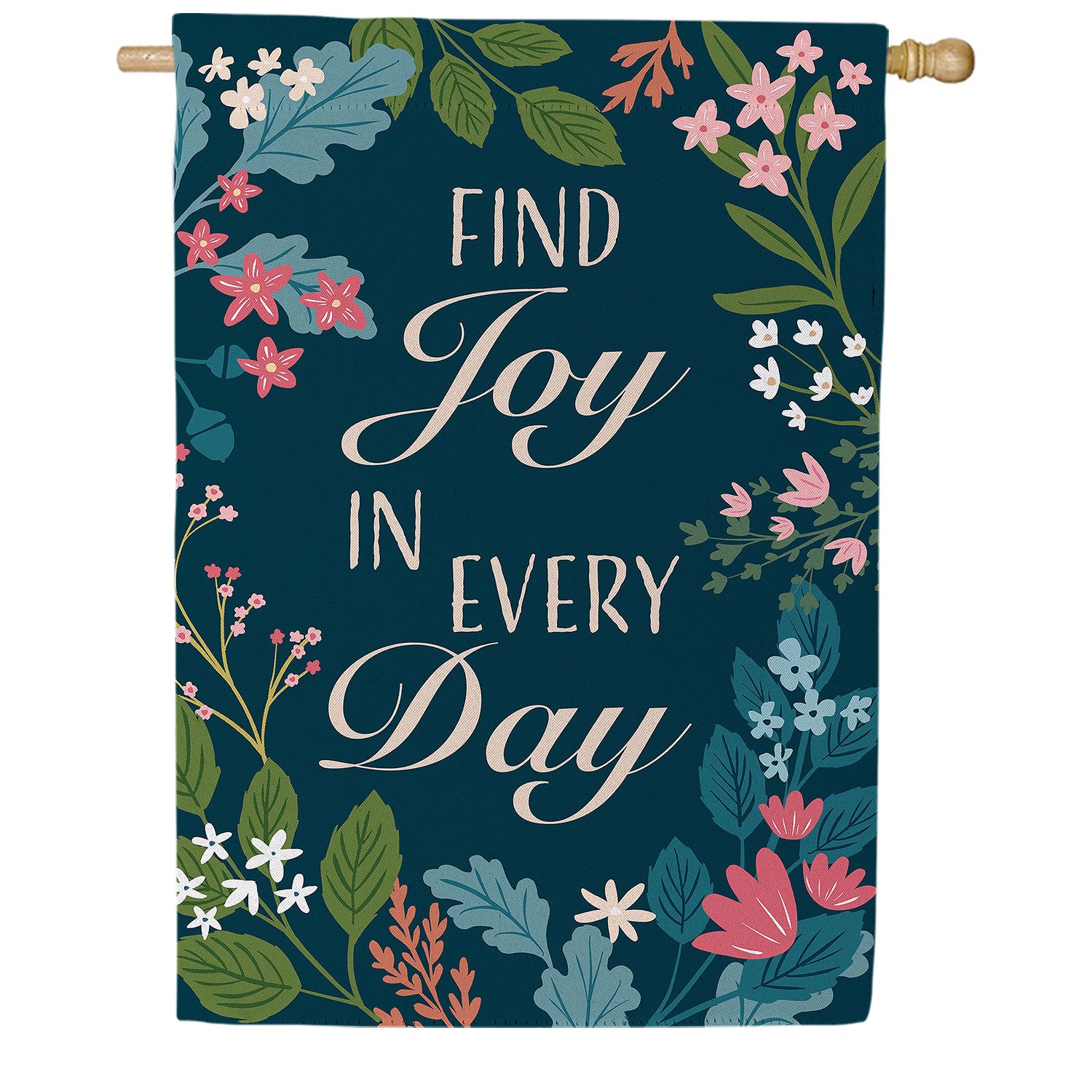 Find Joy Double Sided Suede House Flag