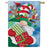 Evergreen Holiday Gnome Double Sided Suede House Flag