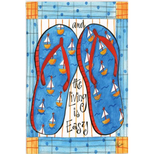 The Living is Easy Double Sided House Flag