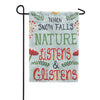 Santa's Forest of Wonder Burlap Double Sided Garden Flag