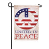 United In Peace Patriotic Burlap Garden Flag