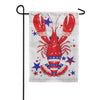 Patriotic Crawfish Burlap Garden Flag
