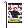 Congrats Grad Burlap Garden Flag
