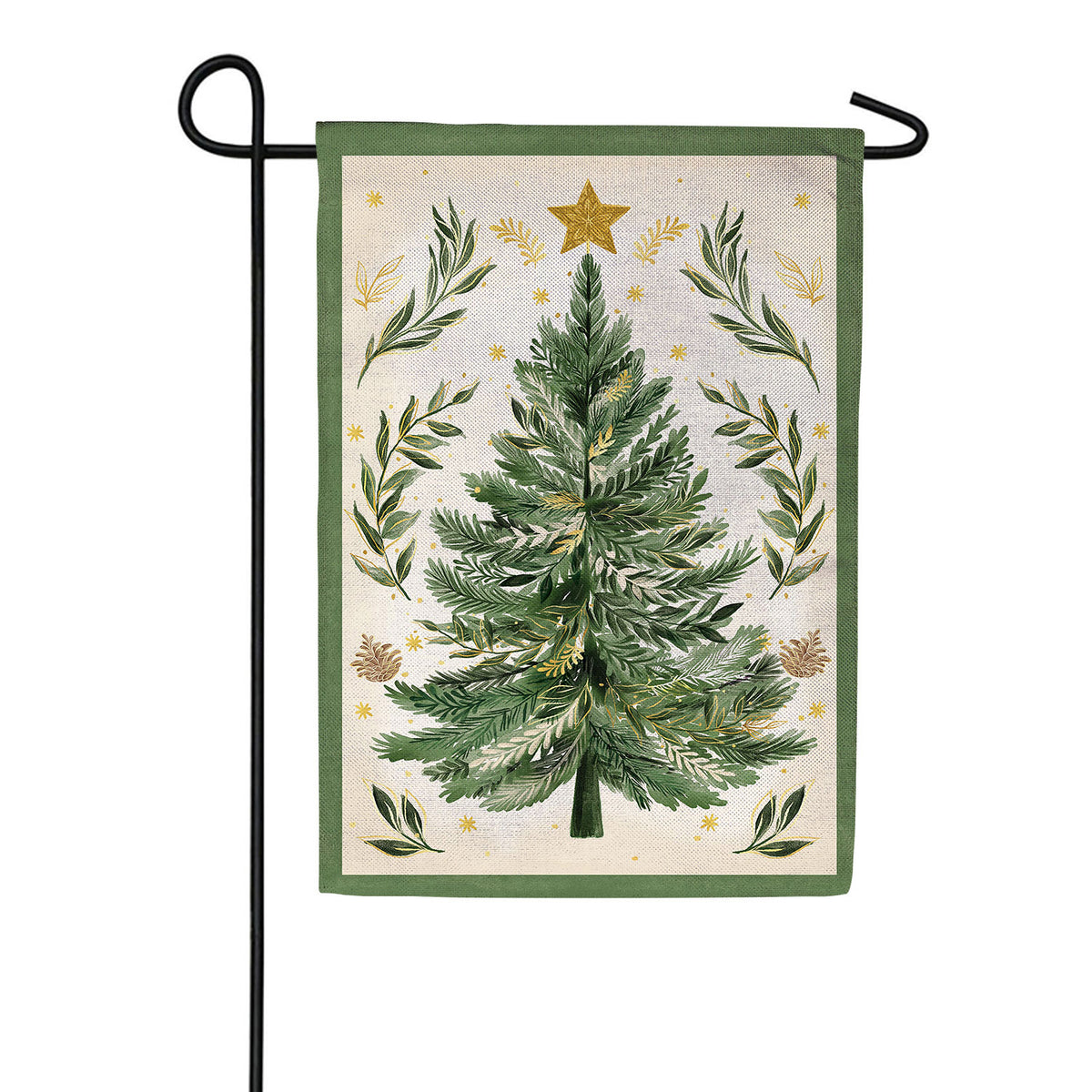 Christmas Tree With Acorn Burlap Garden