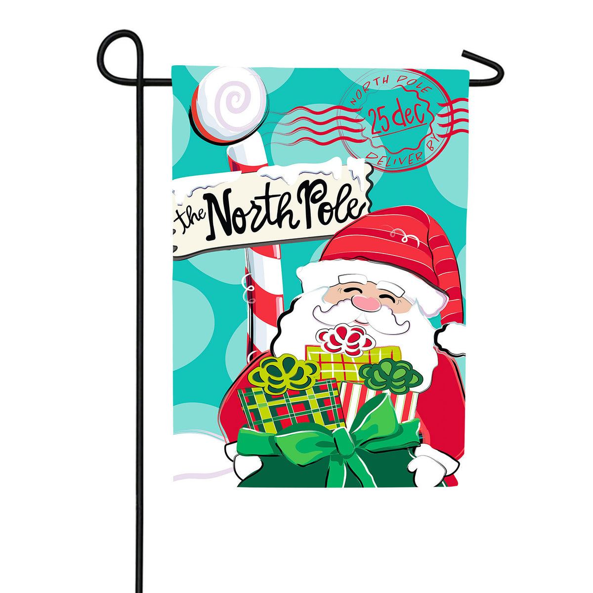 North Pole Welcome Burlap Garden