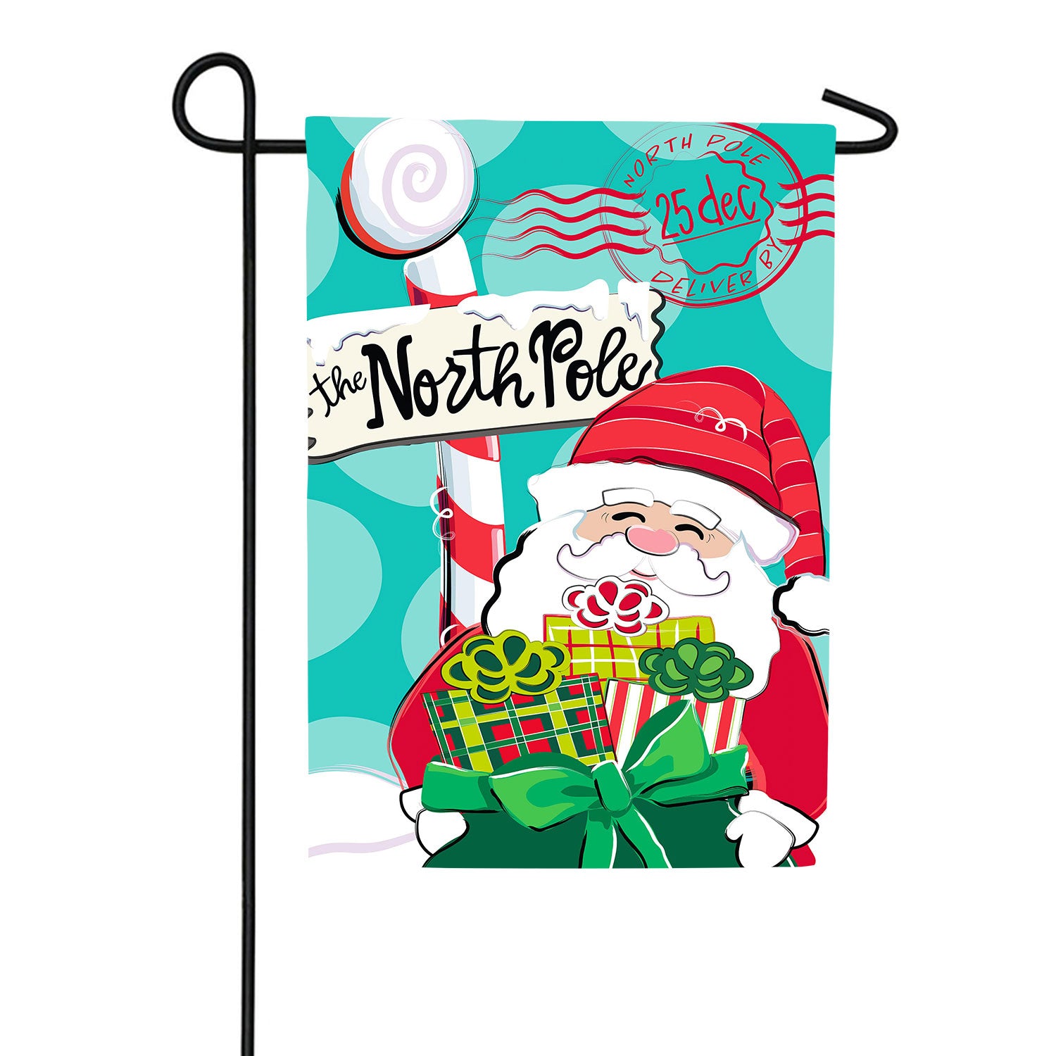 North Pole Welcome Burlap Garden