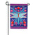 Patterned Dragonfly Linen Garden Flag