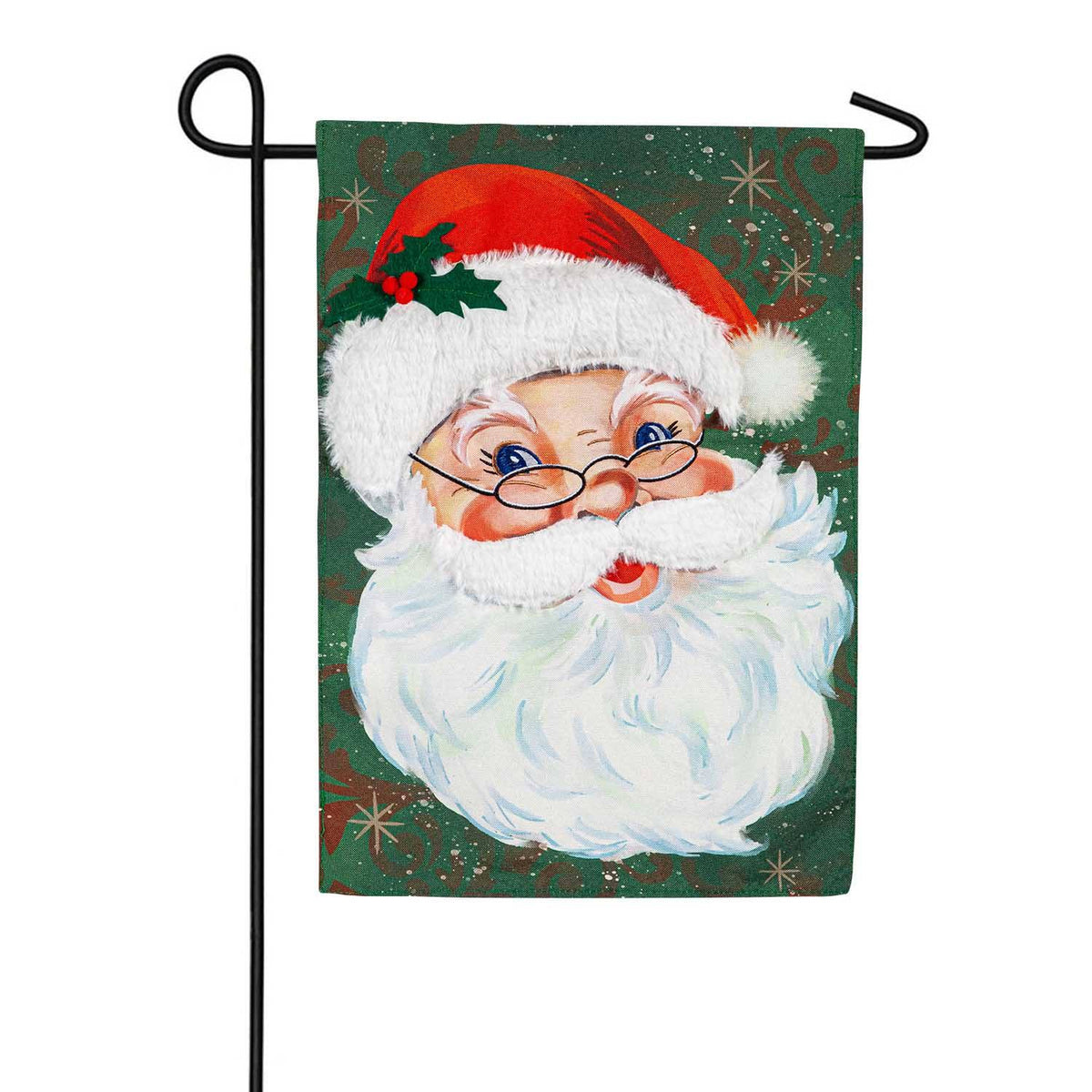 Evergreen Merry Santa Double Sided Garden Flag