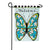 Evergreen Floral Butterfly Welcome Linen Garden Flag