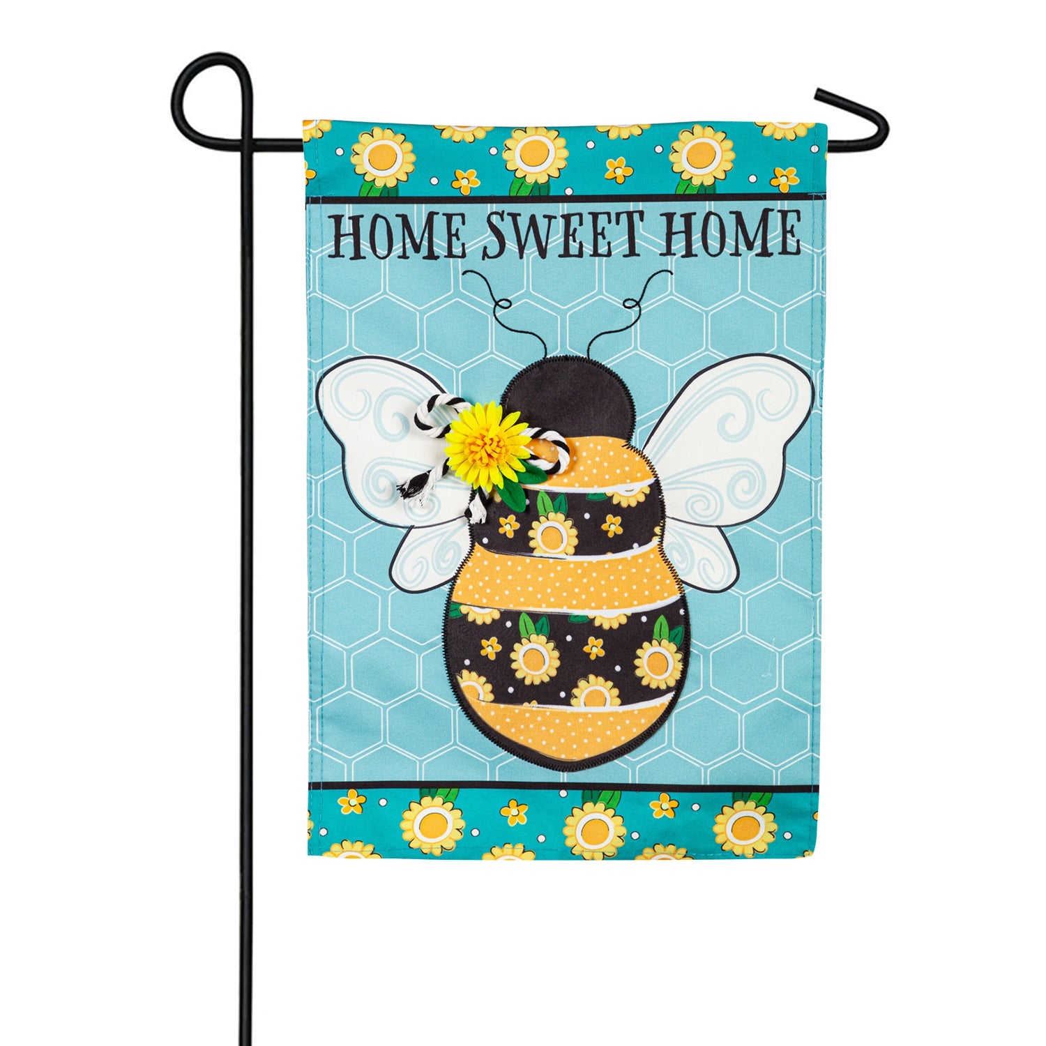 Evergreen Home Sweet Home Bee Linen Garden Flag