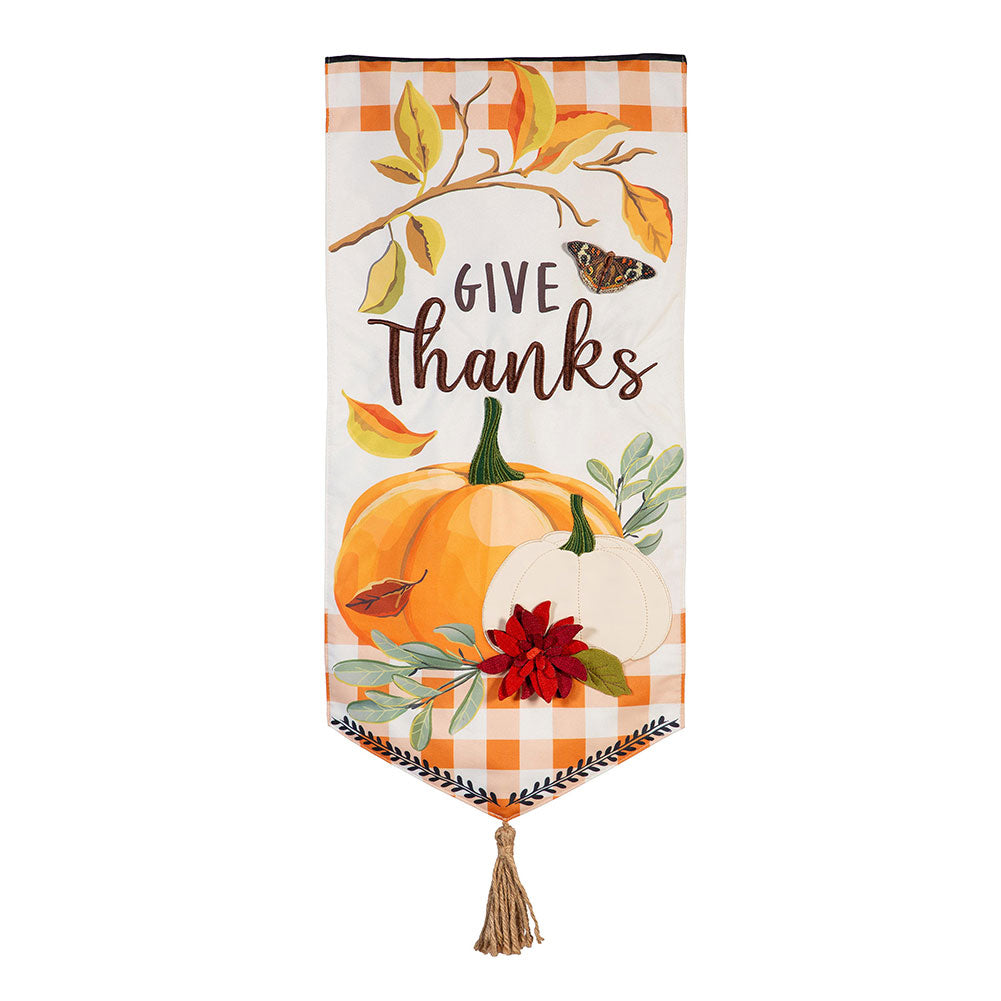 Give Thanks Pumpkins Everlasting Impressions Textile Decor
