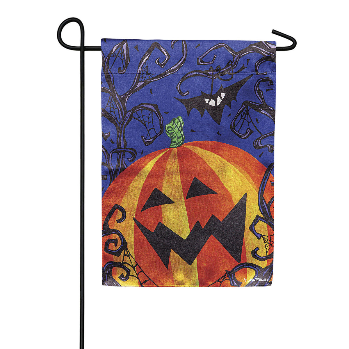 Evergreen Lustre Halloween Jack O' Lantern Pumpkin Garden Flag