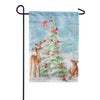 Christmas Tree and Friends Moire Garden Flag