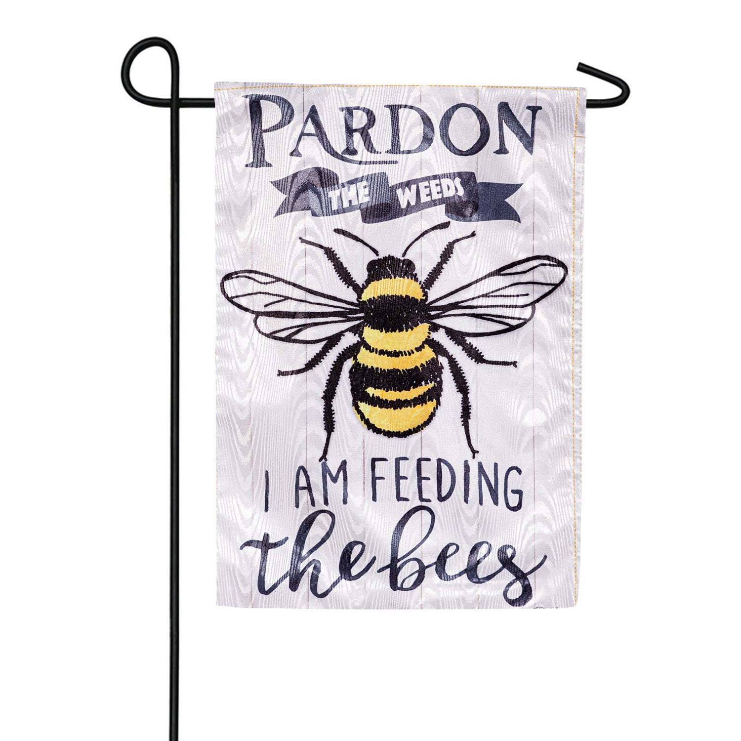 Feed the Bees Moire Garden Flag