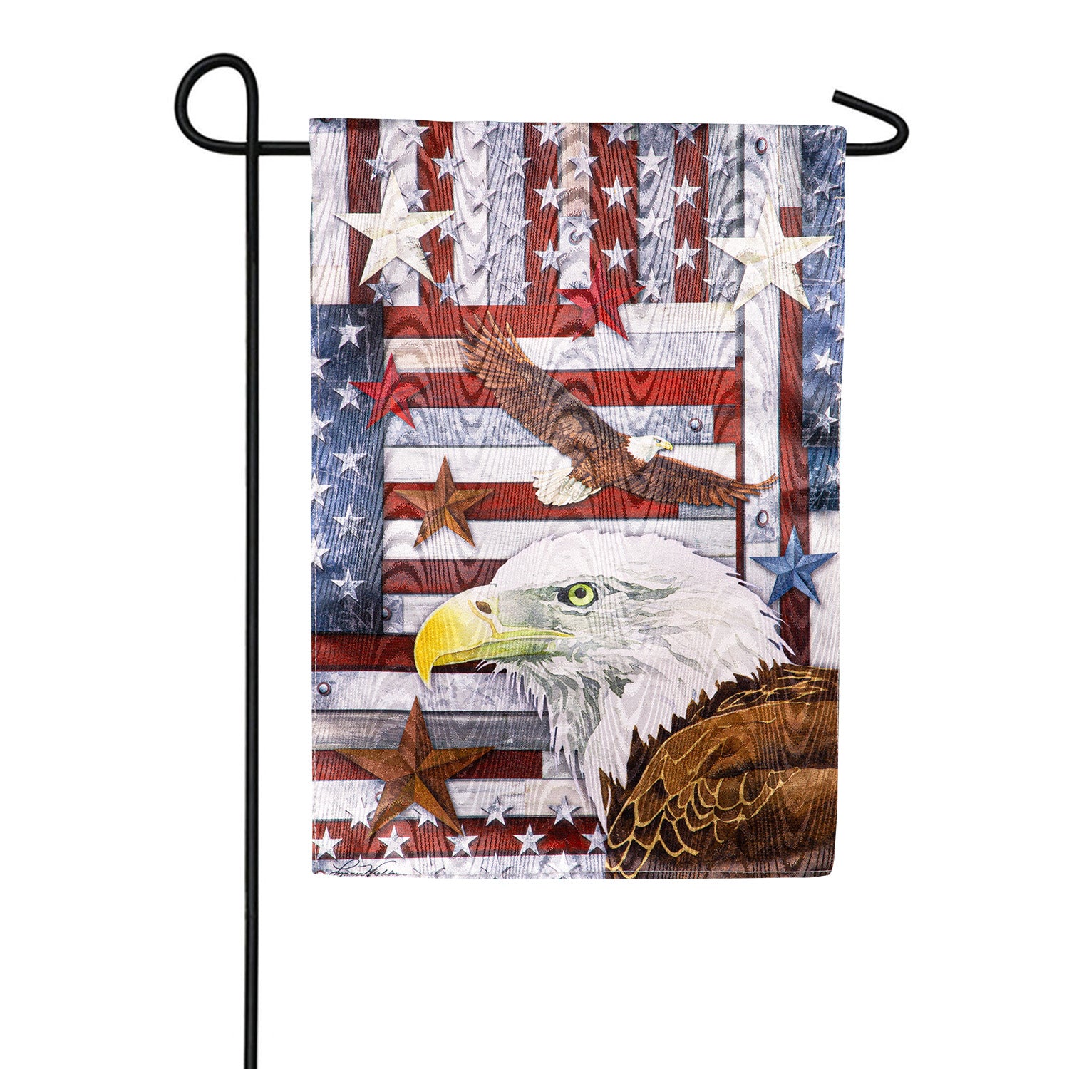 Evergreen Eagle Garden Flag