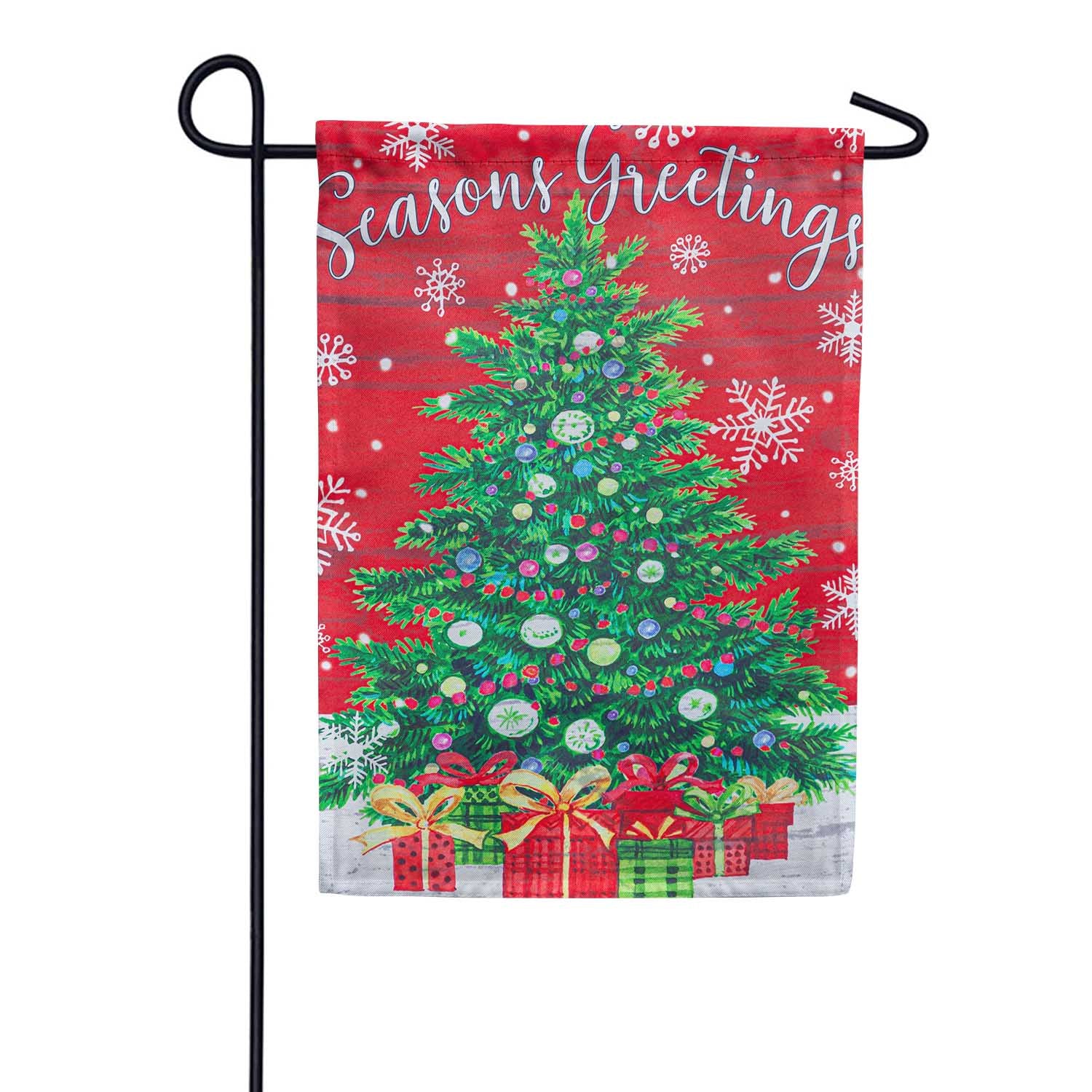 Seasons Greeting Trees Double Sided Garden Flag