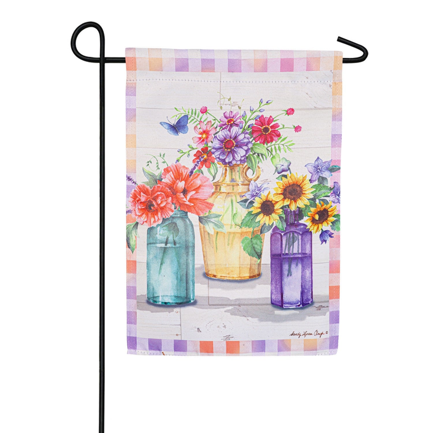 Evergreen Patchwork Garden Garden Flag