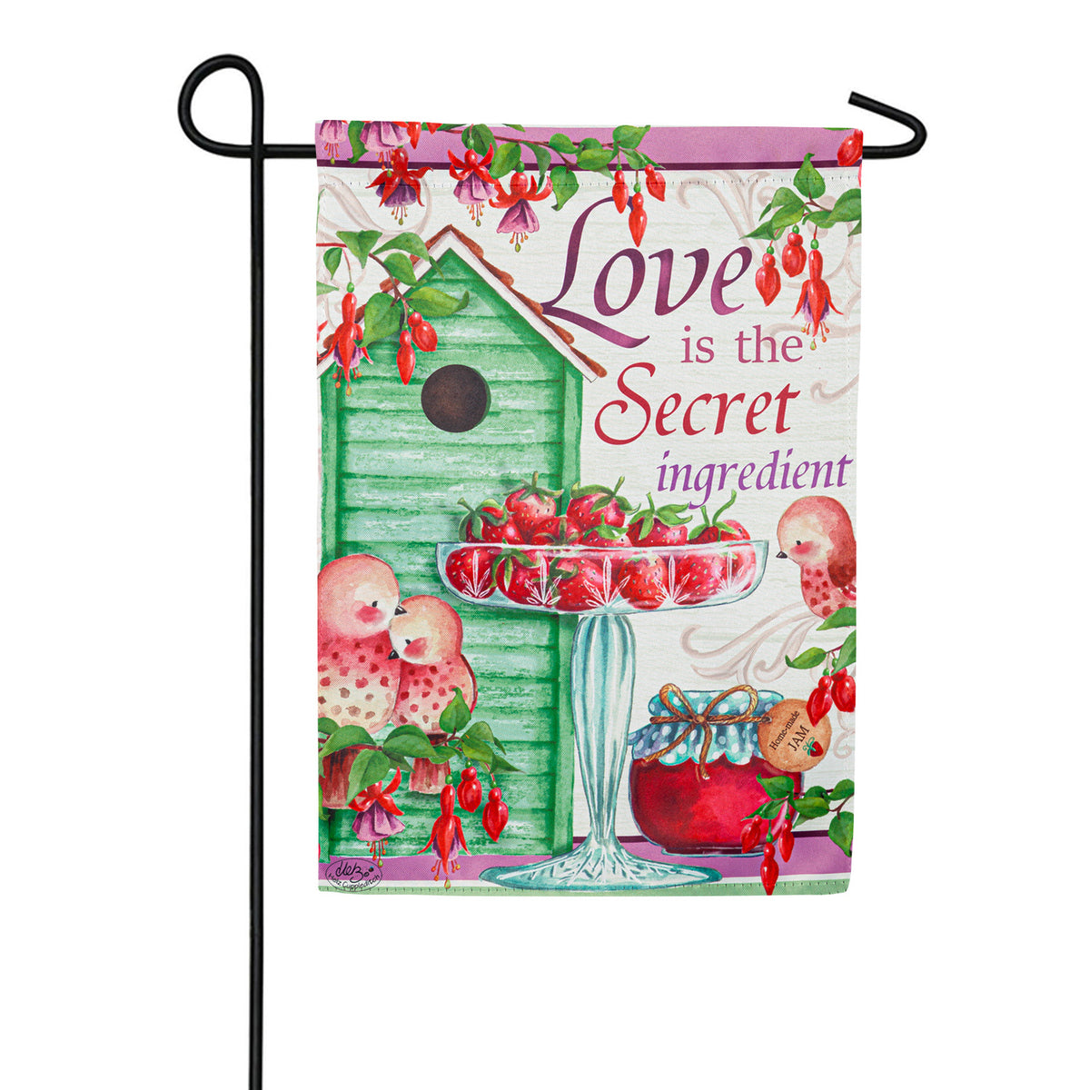 Evergreen The Secret Ingredient Suede Garden Flag