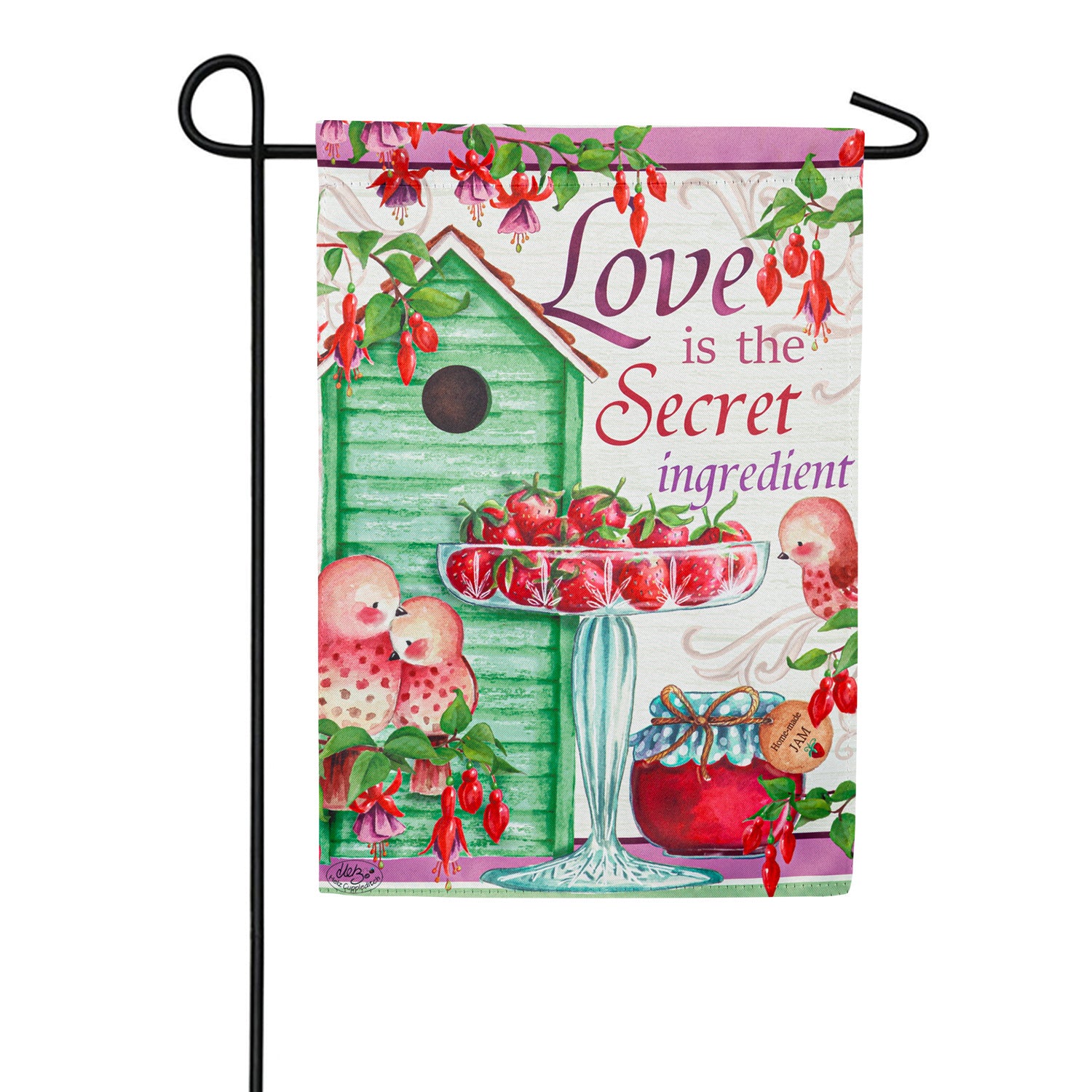Evergreen The Secret Ingredient Suede Garden Flag