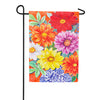 Evergreen Dahlias Bouquet Suede Garden Flag