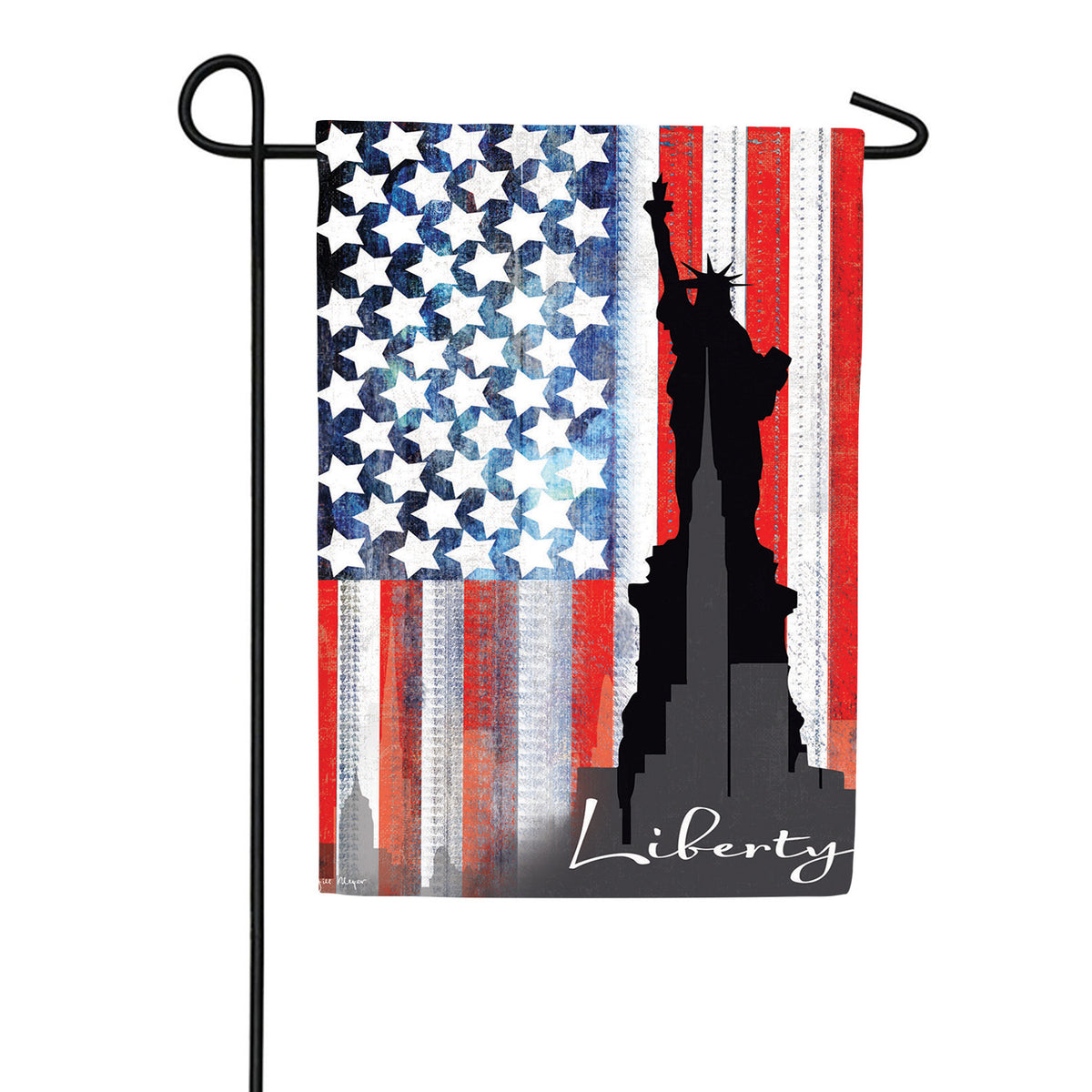Evergreen Liberty Statue Garden Flag
