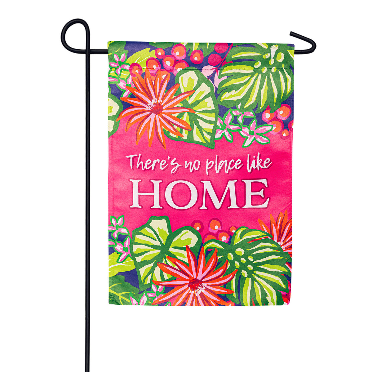 Evergreen No Place Like Home Suede Garden Flag