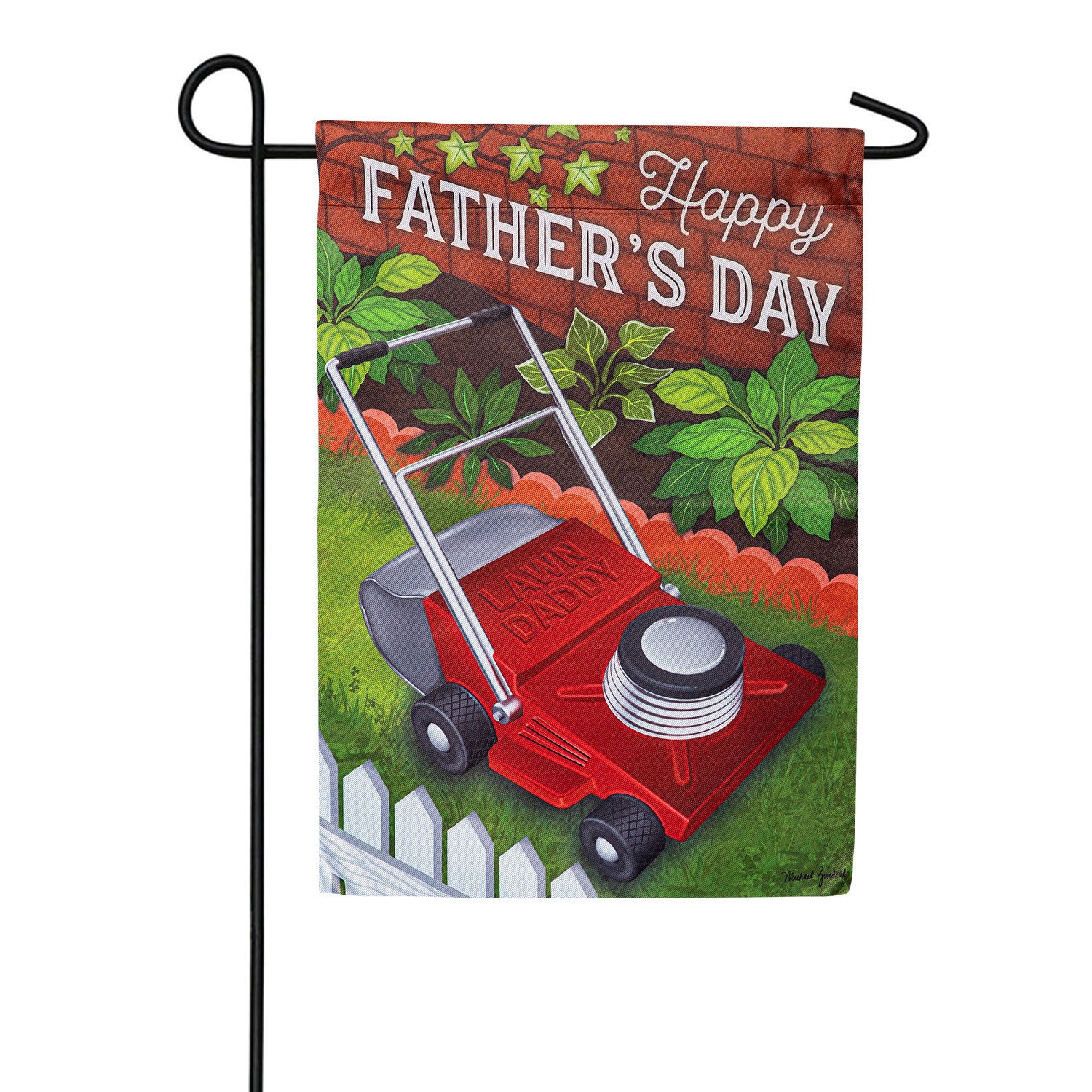 Happy Father's Day Double Sided Suede Garden Flag