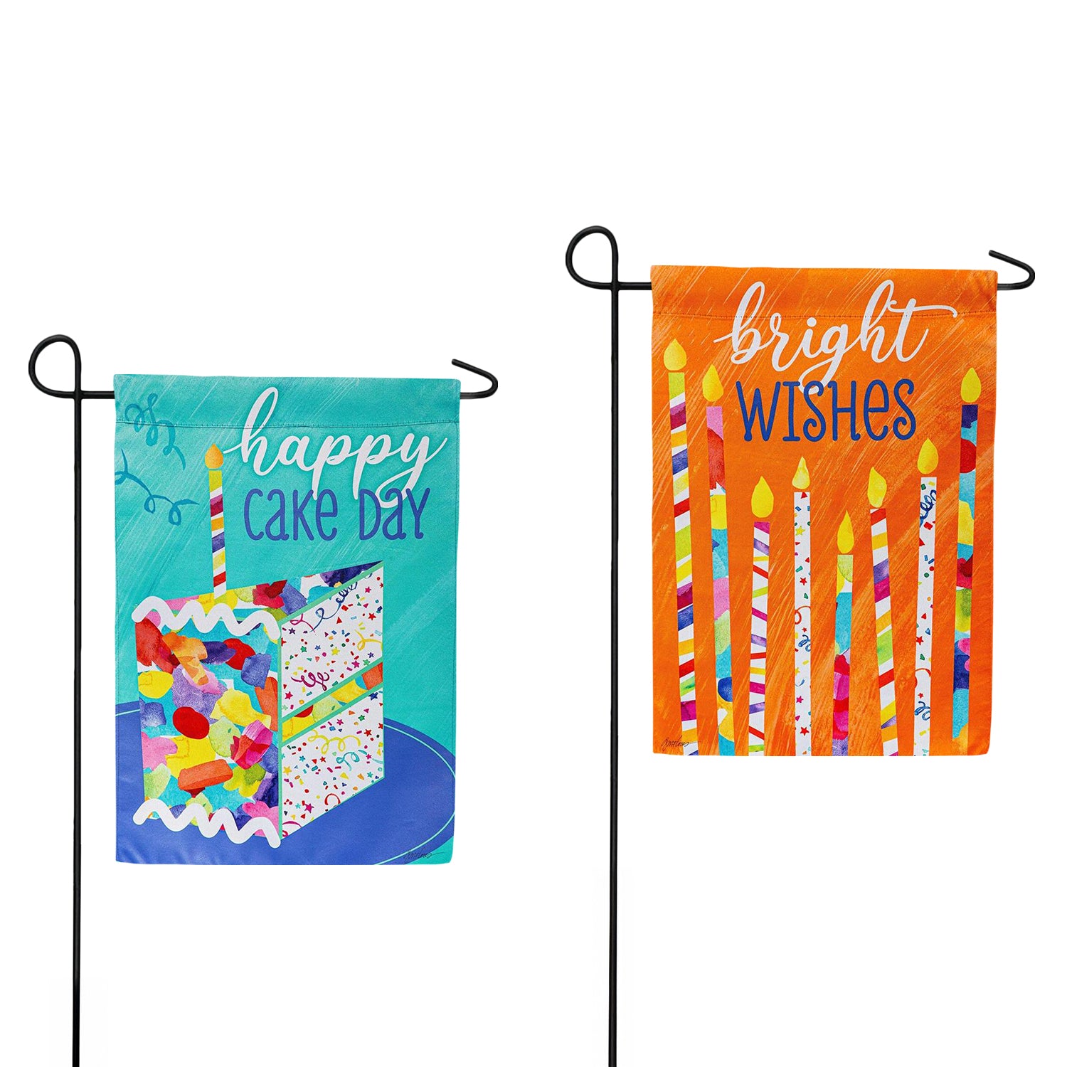 Birthday Cake Day Double Sided Garden Flag 12.5 x 18