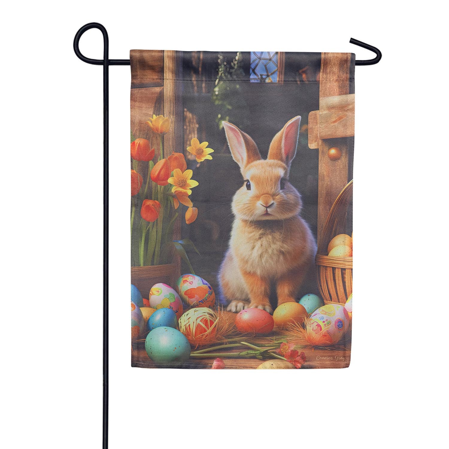 Hoppy Easter Garden Flag