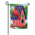 Patriotic Cardinal Birdhouse Double Sided Suede Garden Flag