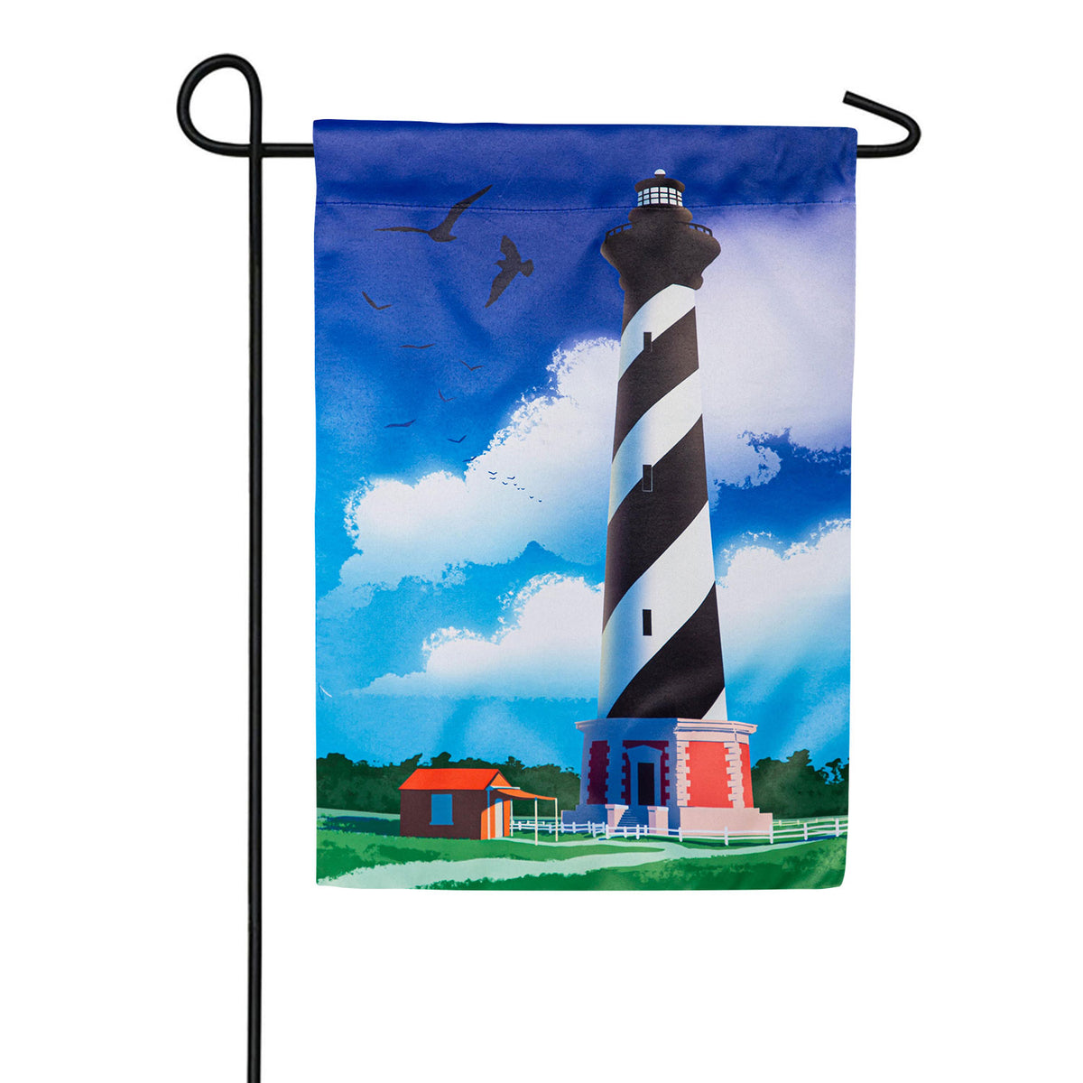 Hatteras Lighthouse Double Sided Suede Garden Flag