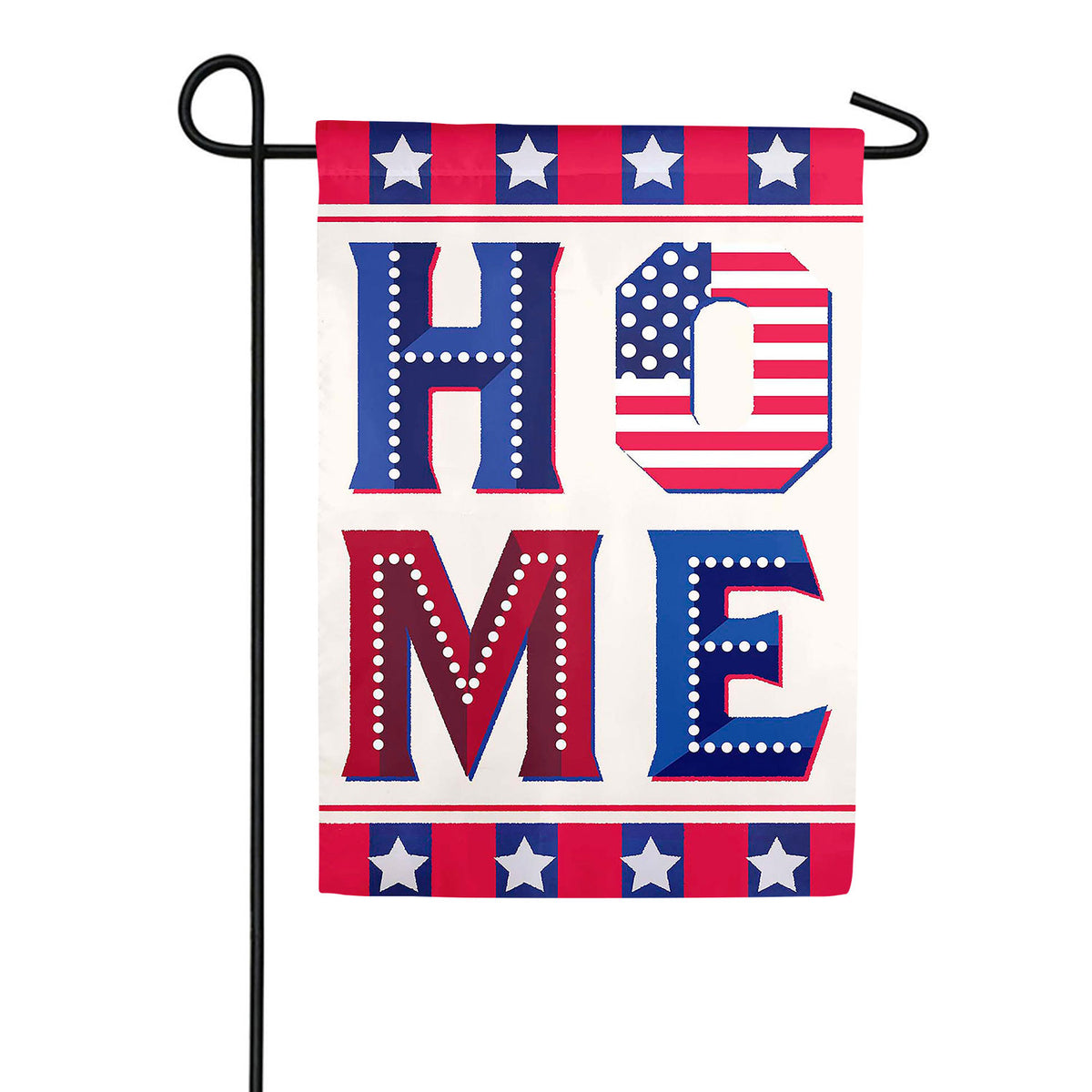 Patriotic Home Double Sided Suede Garden Flag