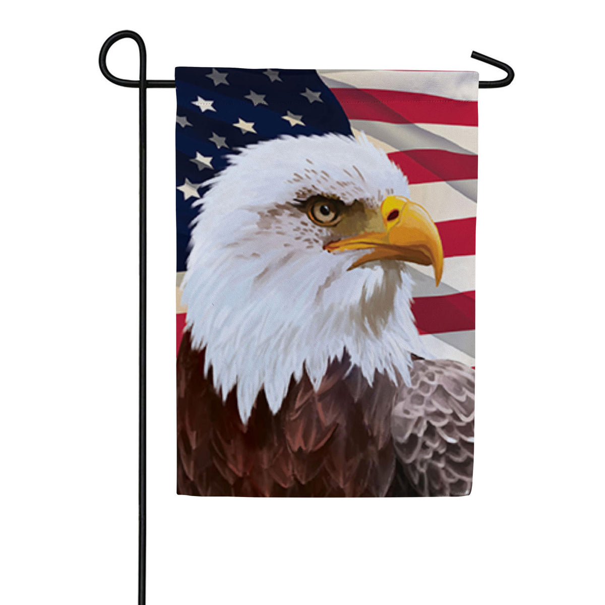 American Eagle Double Sided Suede Garden Flag