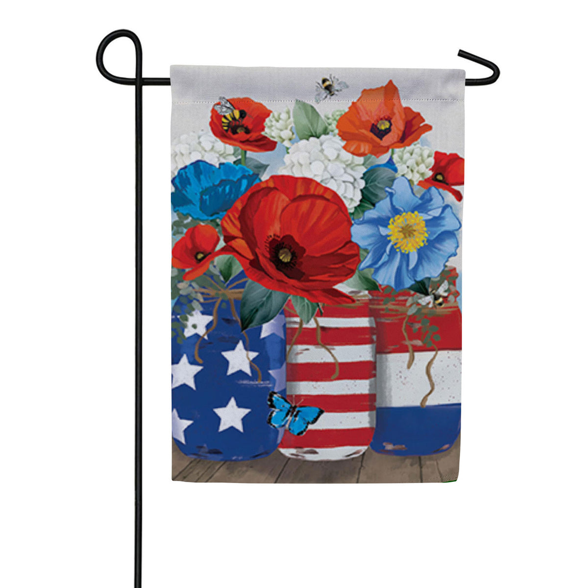 RWB Jars Double Sided Suede Garden Flag