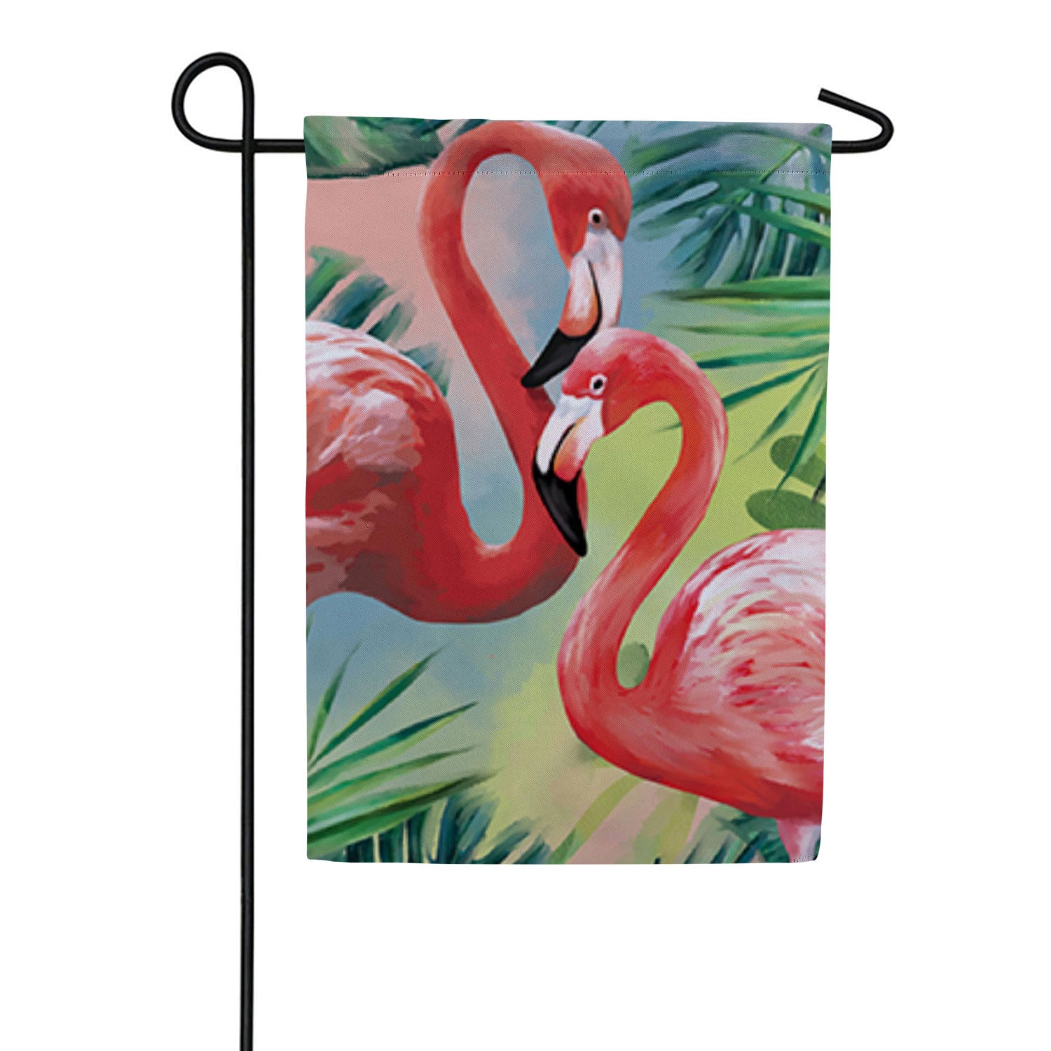 Flamingle Double Sided Suede Garden Flag