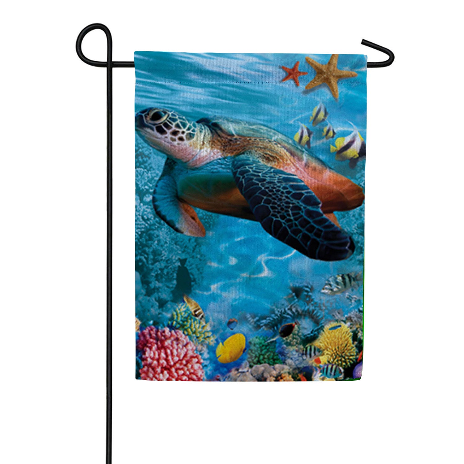 Sea Turtle Double Sided Suede Garden Flag