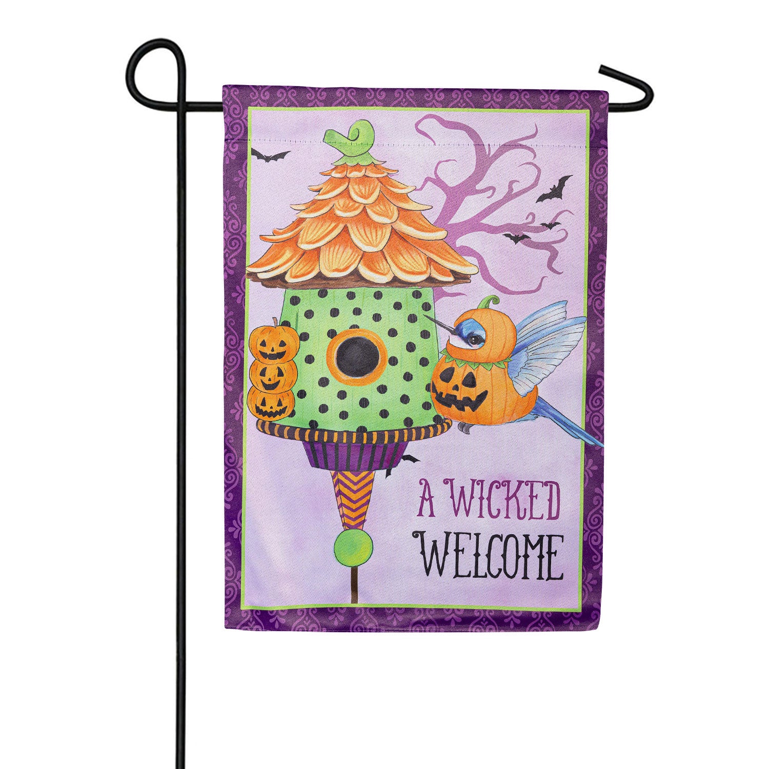 Trick or Tweet Double Sided Suede Garden Flag